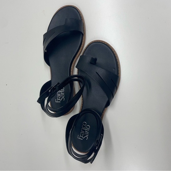 Franco Sarto Glora Leather Sandals in Black Size 7.5 - Picture 3 of 7
